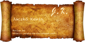 Jaczkó Kevin névjegykártya